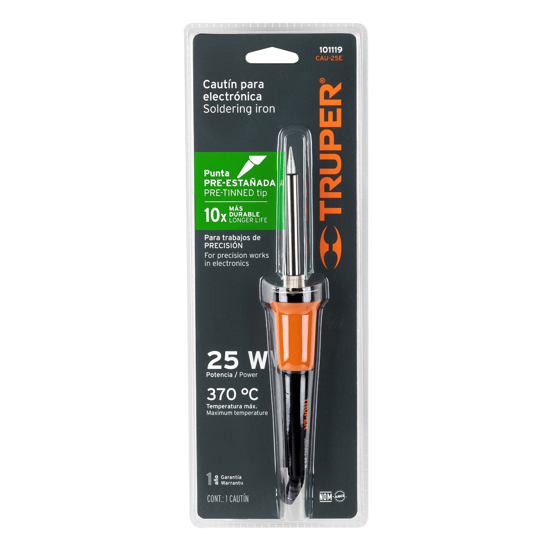 Cautín 25 W profesional tipo lápiz para electrónica, CAU-25E Truper 101119