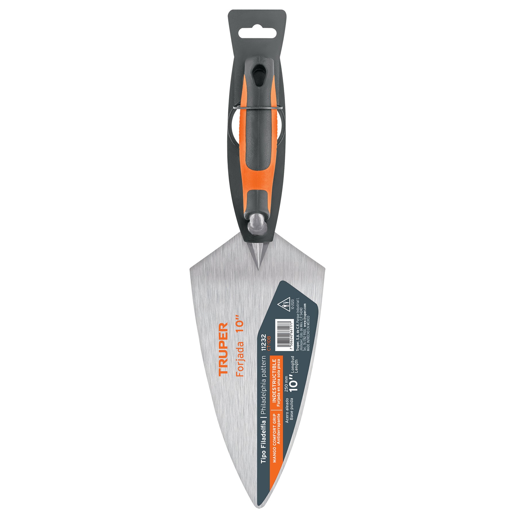 Cuchara para albañil 10 tipo filadelfia confort grip CT-10B Truper 11232