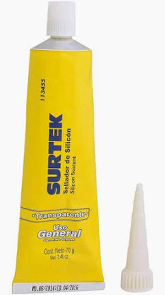 Silicon en tubo transparente, 70 gr Surtek 113455