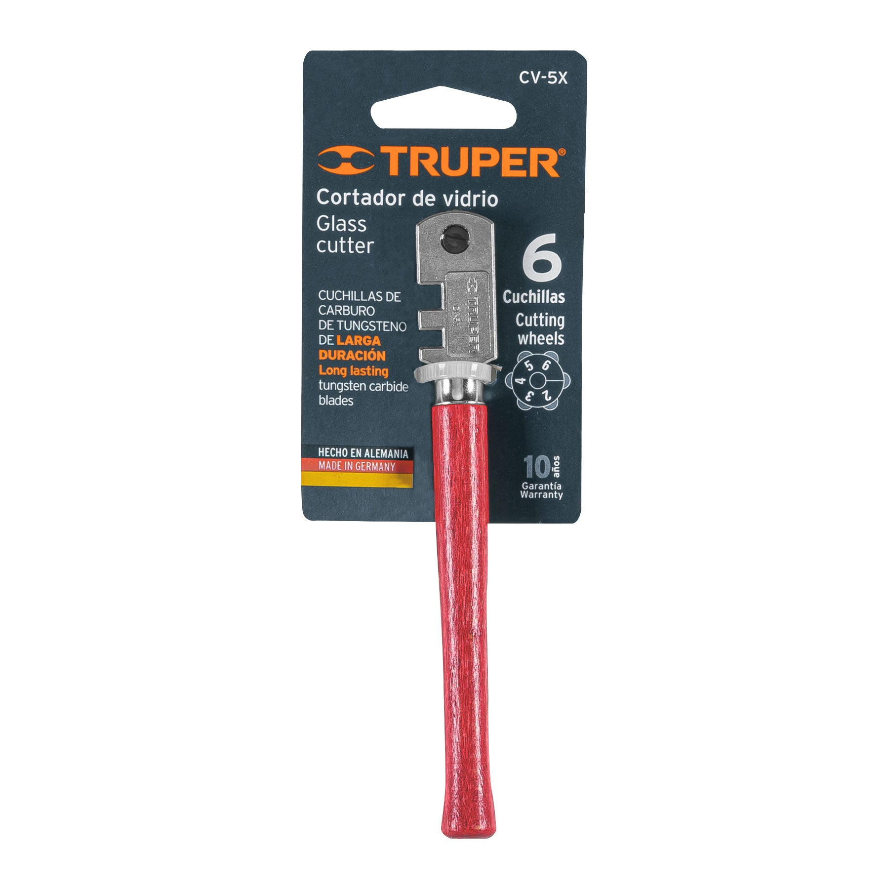 Cortador de vidrio 5 con 6 cuchillas, CV-5X Truper 12954