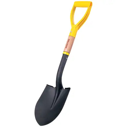 Pala cajuelera con mango de madera con puño metálico D, redonda Surtek 130631