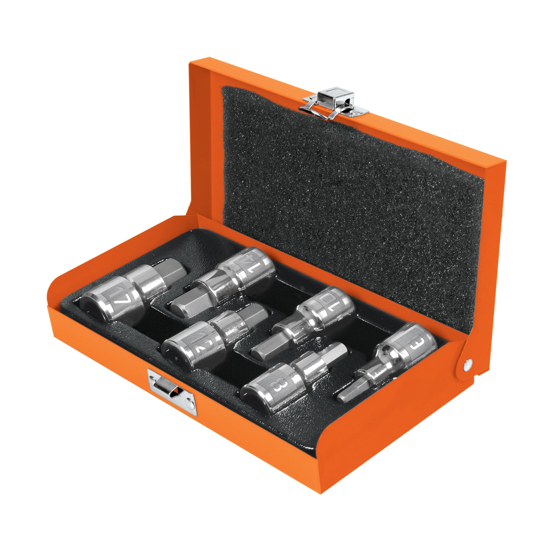 Juego de 6 dados cuadro 1/2 punta hexagonal estuche metalico MM JPH-1/2X6M Truper 13926
