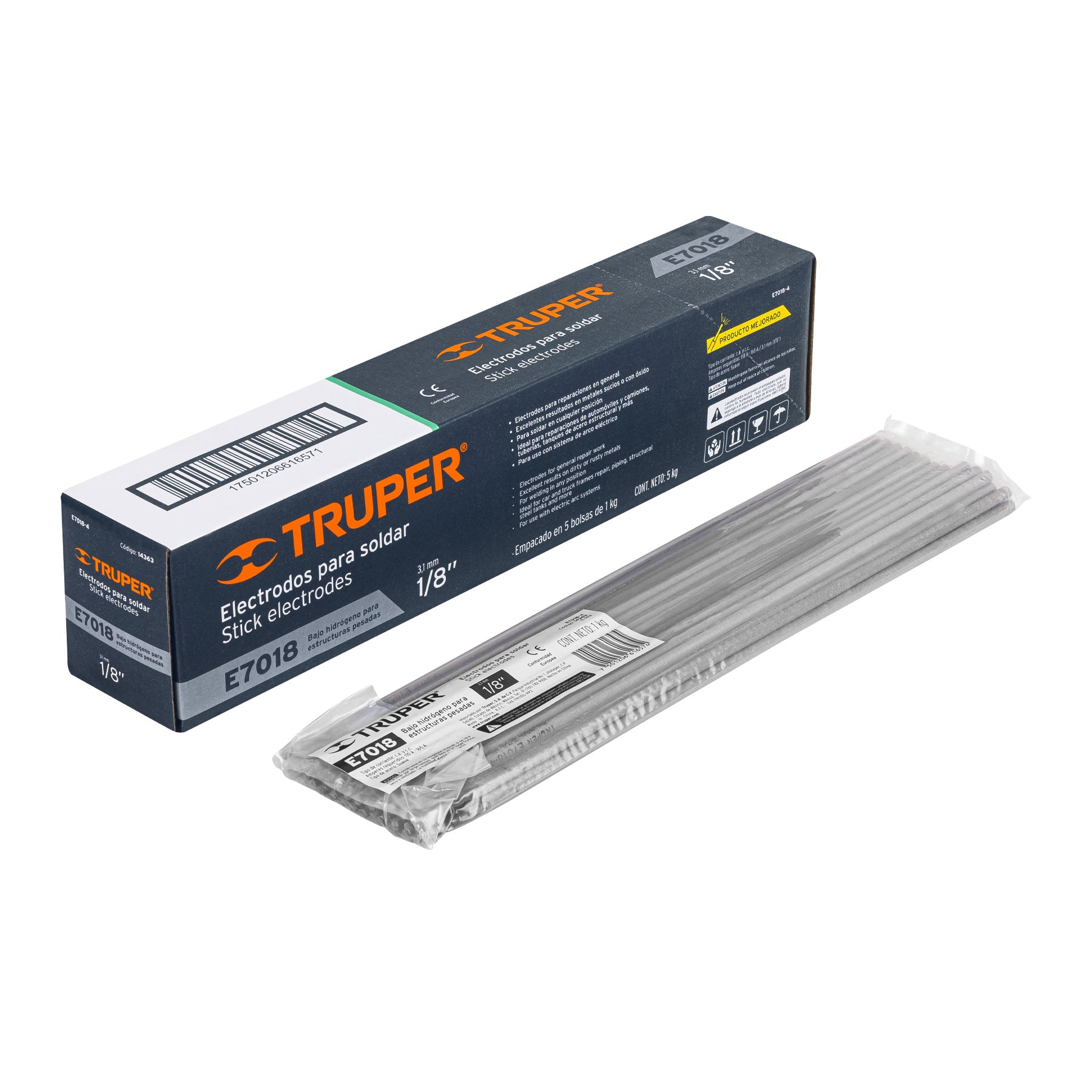 Bolsa De 1 Kgs Electrodo 7018 De 1/8 Truper E7018-4 Truper 14363