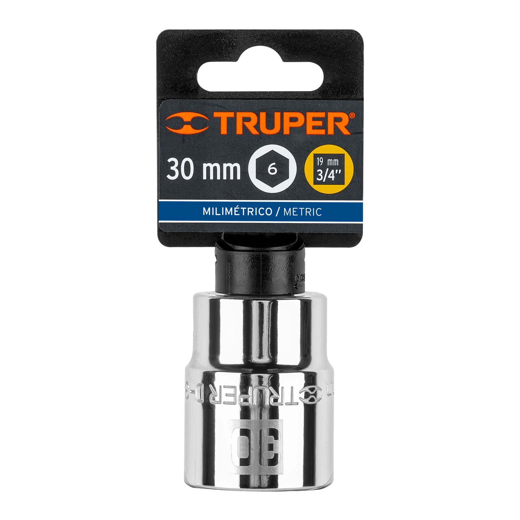 Dado de 30 MM 6 puntas, cuadro 3/4 D-3430-M Truper 14979