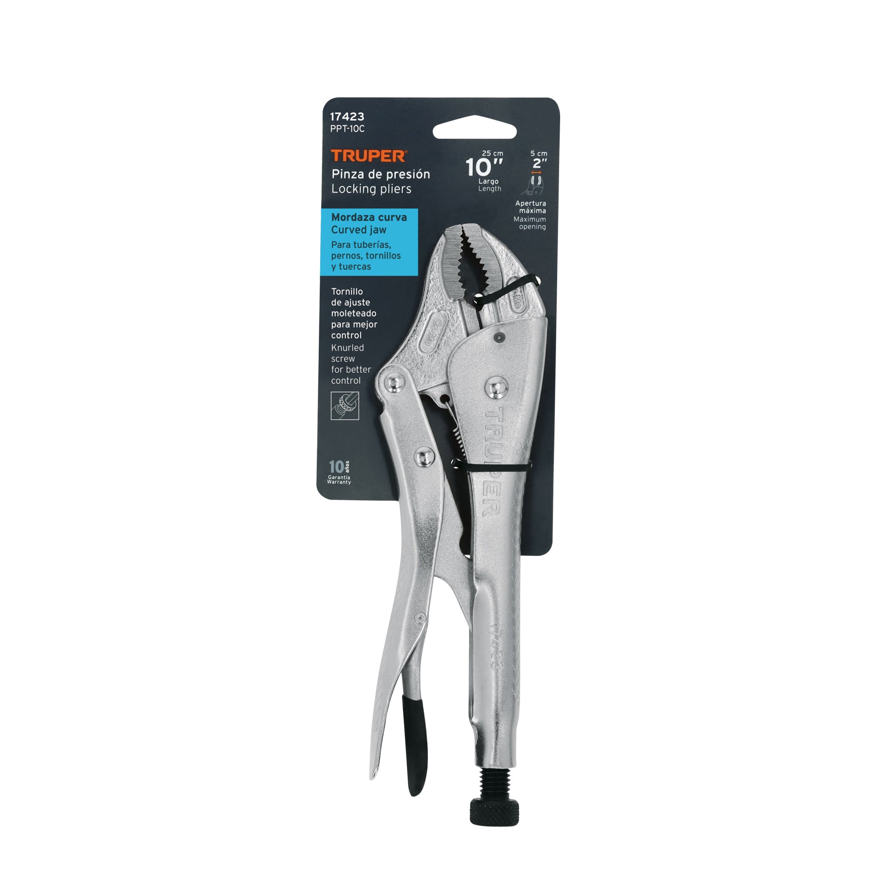 Pinza de presion 10 mordaza curva PPT-10C Truper 17423