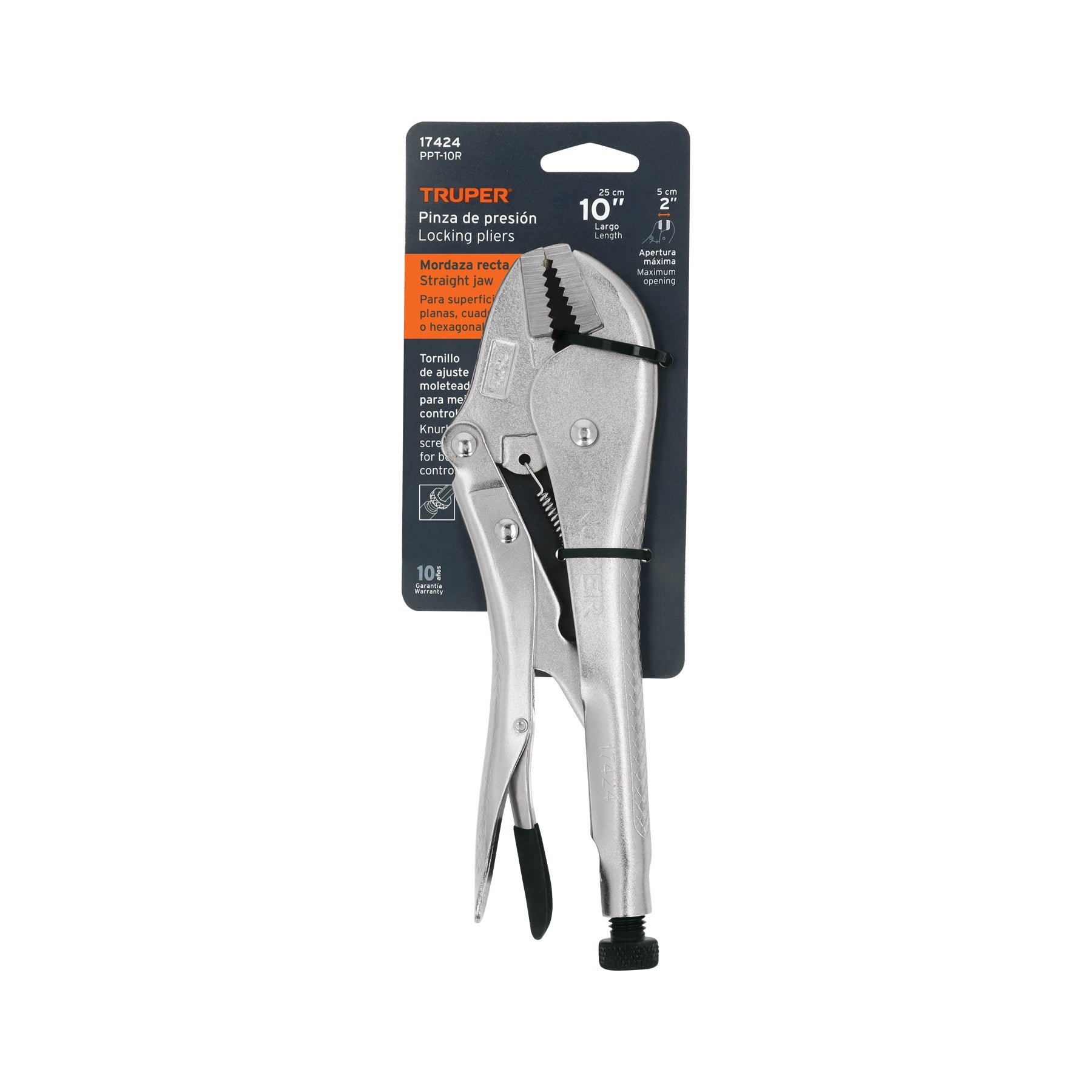 Pinza de presion 10 mordaza recta  PPT-10R Truper 17424