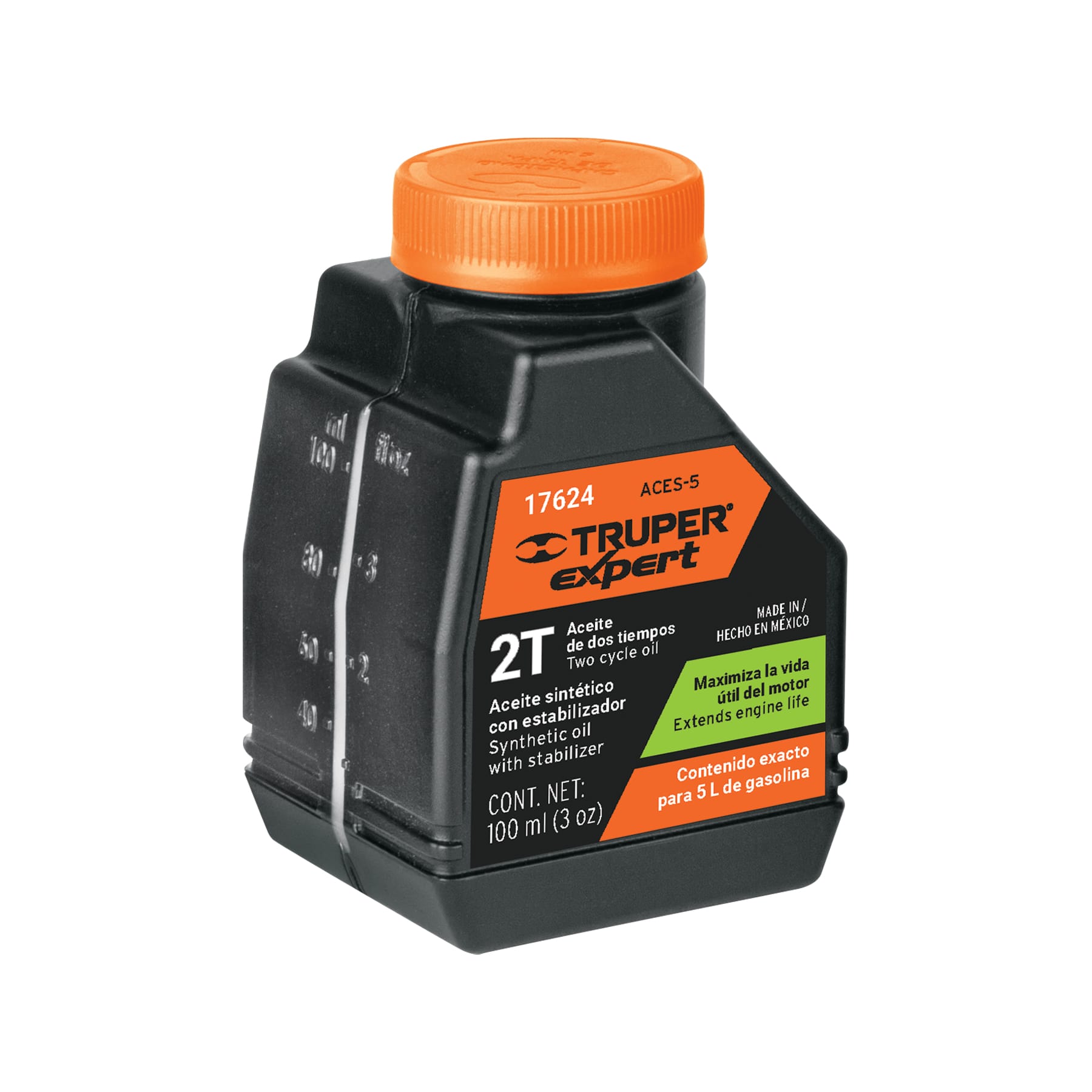 Aceite sintético para motor de 2 tiempos, 100 ml ACES-5 Truper 17624