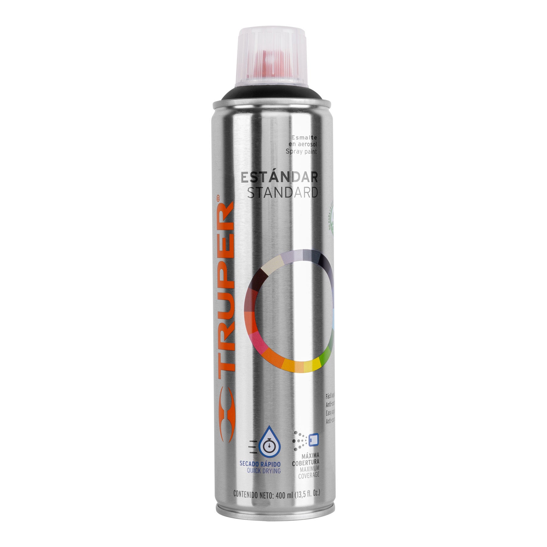 Pintura en Aerosol, negro mate, bote esbelto 400 ml PA-NM Truper 19033
