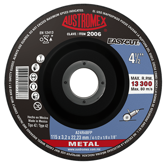 Disco 4 1/2 corte metal 2006 AUSTROMEX