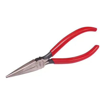 Pinza con mango rubber grip de 6-5/8 punta plana cónica Urrea 220G