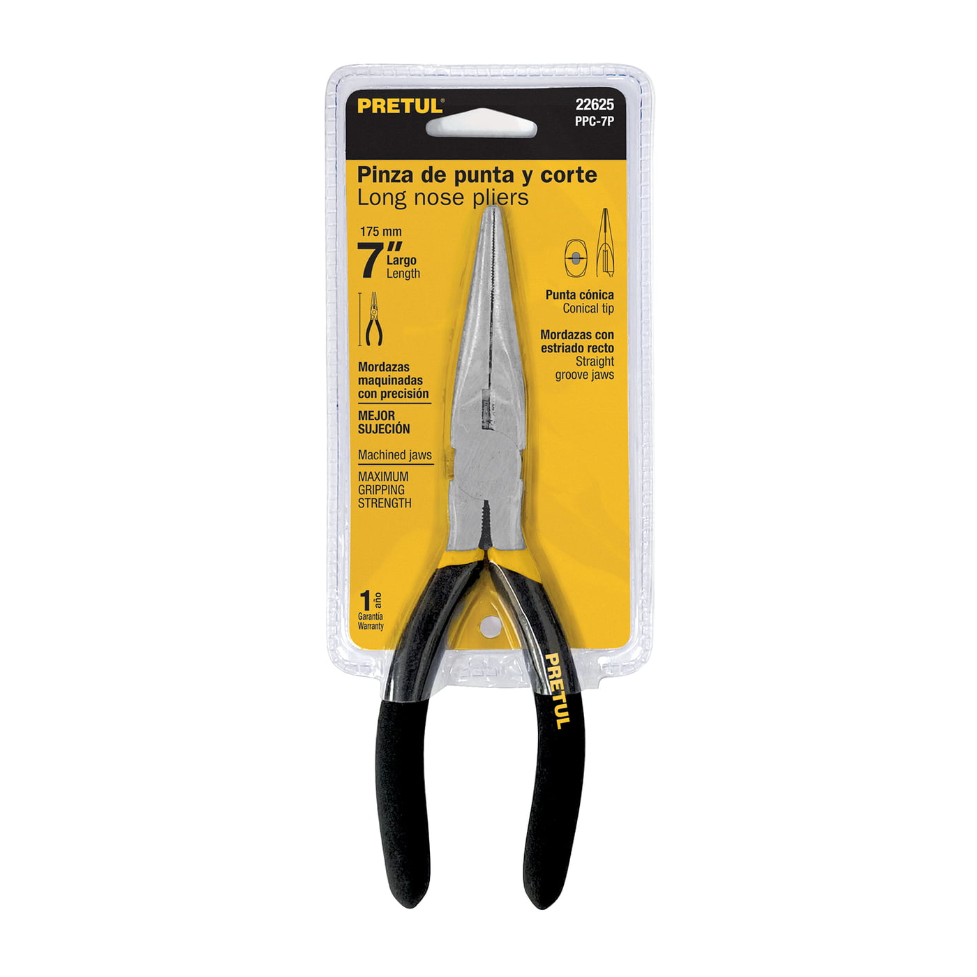 Pinza de punta y corte 7 mango de PVC, Pretul PPC-7P 22625
