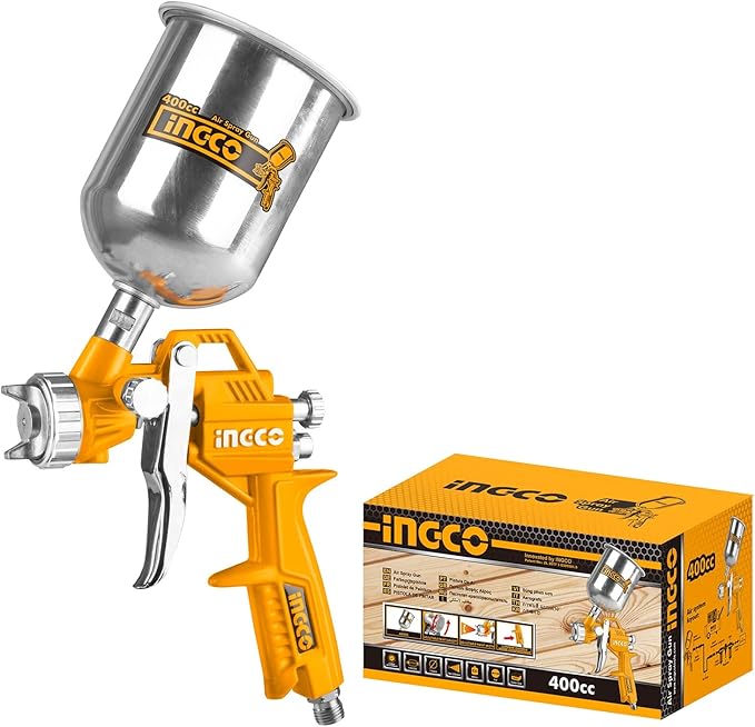 Pistola para pintar de gravedad Hvlp 400 Cc 3-4 Bar ASG4041