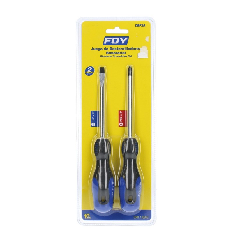 Juego desarmadores bimetalicos combinado 2 pzas DBP2B