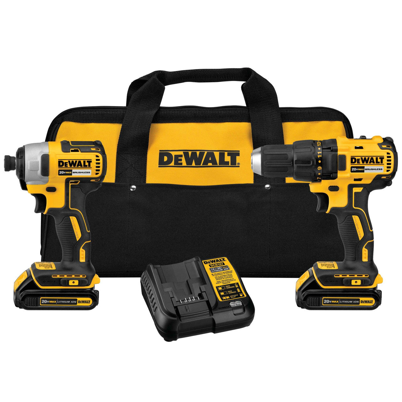 Kit combinado con taladro de martillo y destornillador de impacto, 2 herramientas atomic max 20V DEWALT
