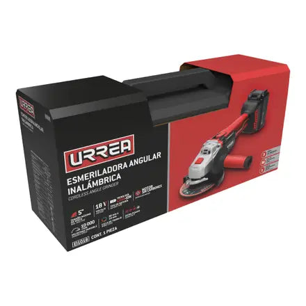 Esmeriladora angular inalámbrica  5 18 V Urrea EI1018