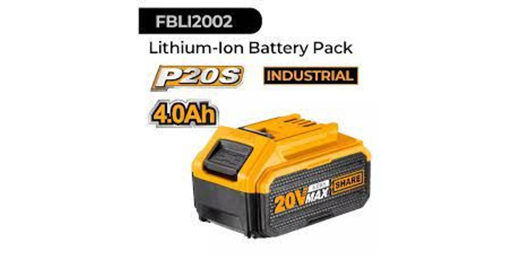 Bateria de iones de Litio 4 amp y 20 volts indicador led de energia de bateria, se adapta a todos los herramientas Ingco FBL12002