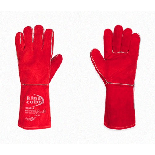 Guante Soldador De Kevlar King Cobra Rojo Surtek GKC4234