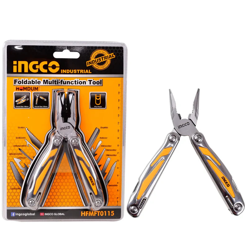 Herramienta multifunción plegable 15 en 1 ingco HFMFT0115