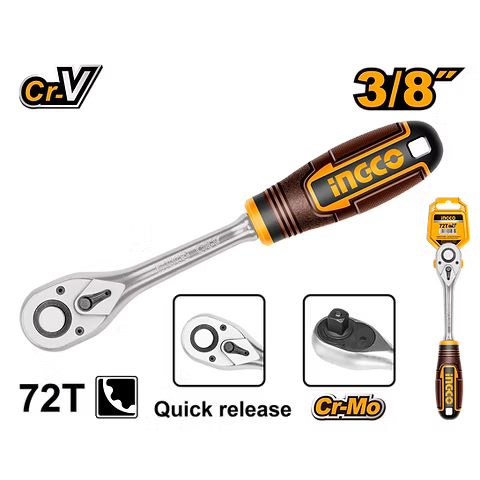 Llave Trinquete 3/8 Ingco HRTH0838