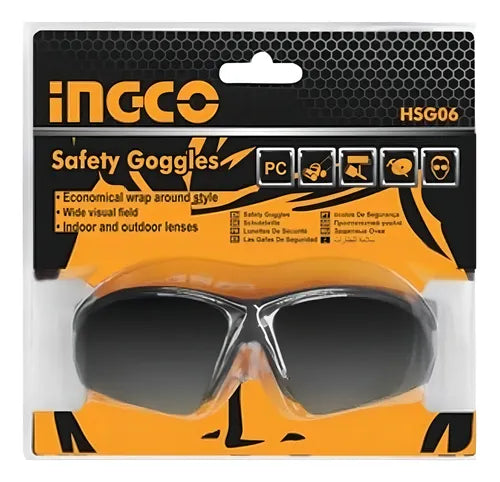 Gafas de seguridad con varillas Dark Shade Ingco HSG06