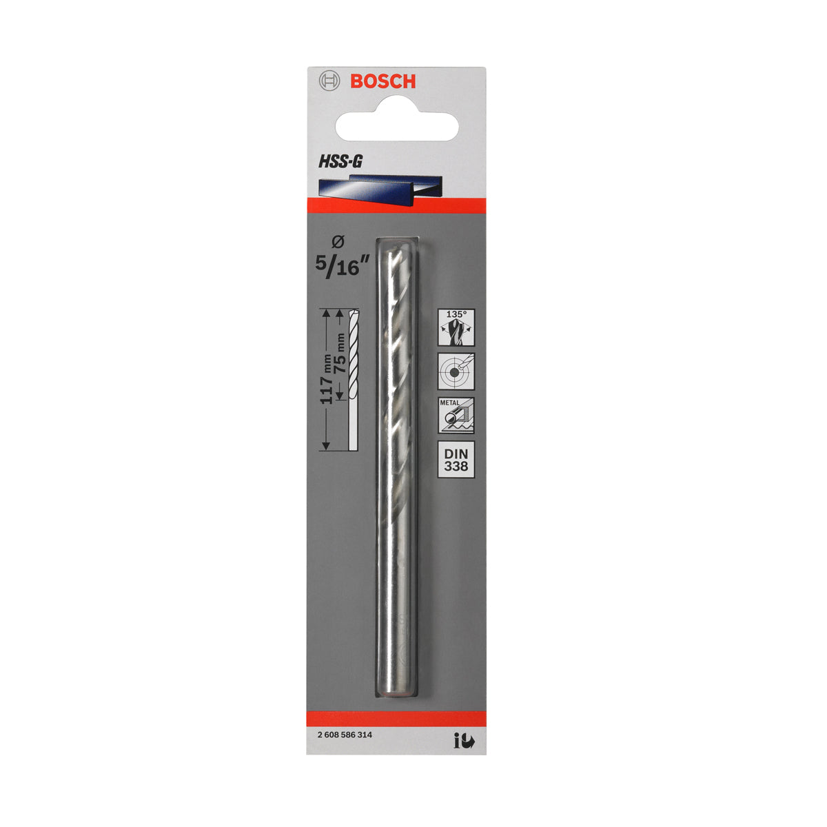 Broca para metal 1/4 HSS-G BOSCH