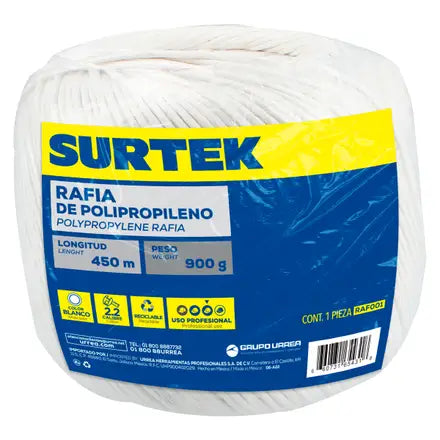 Rafia de polipropileno blanca2.2 g/m Surtek RAF001