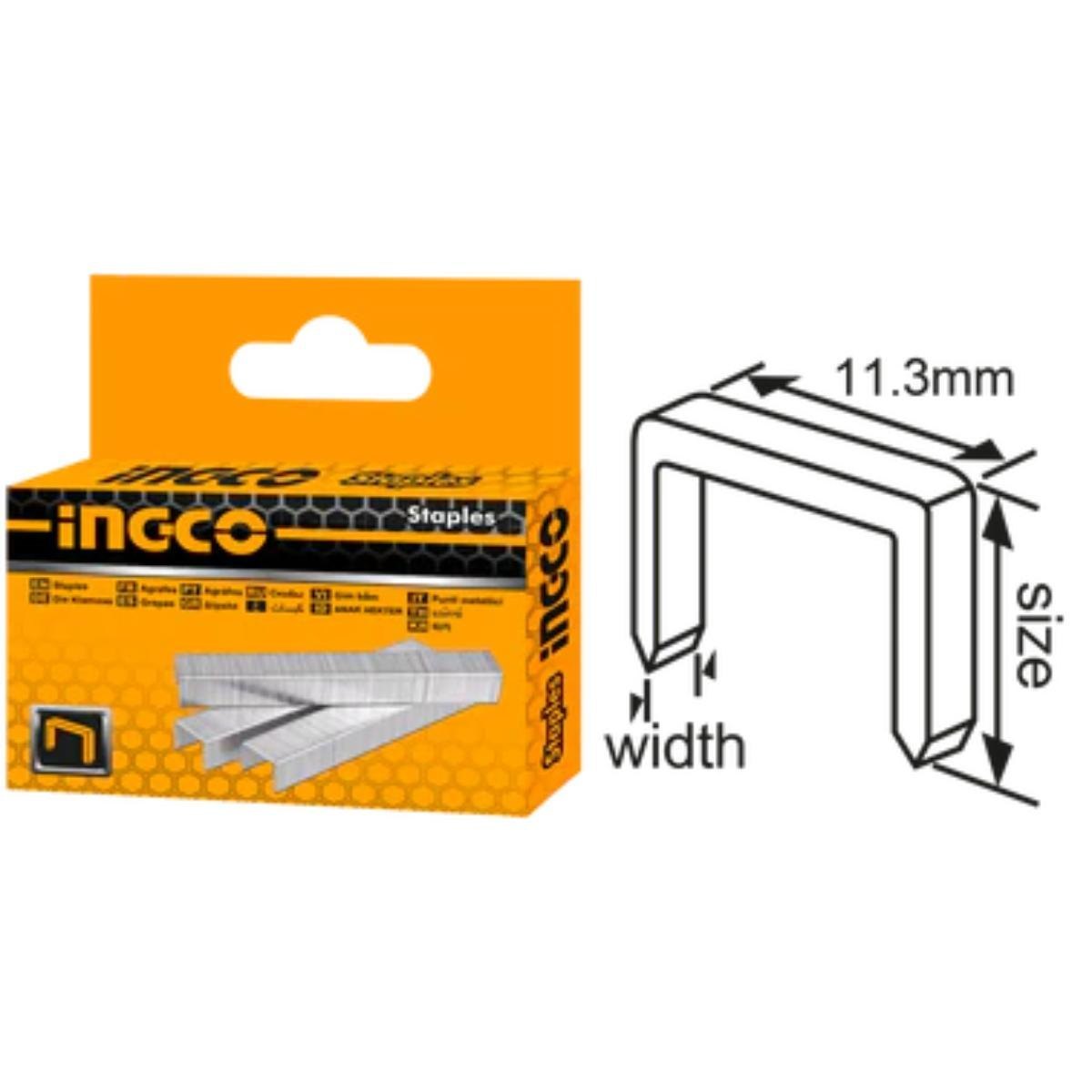 Grapas para grapadora 8mm x 1.2mm HSG1404/HSG1405 Ingco STS0208