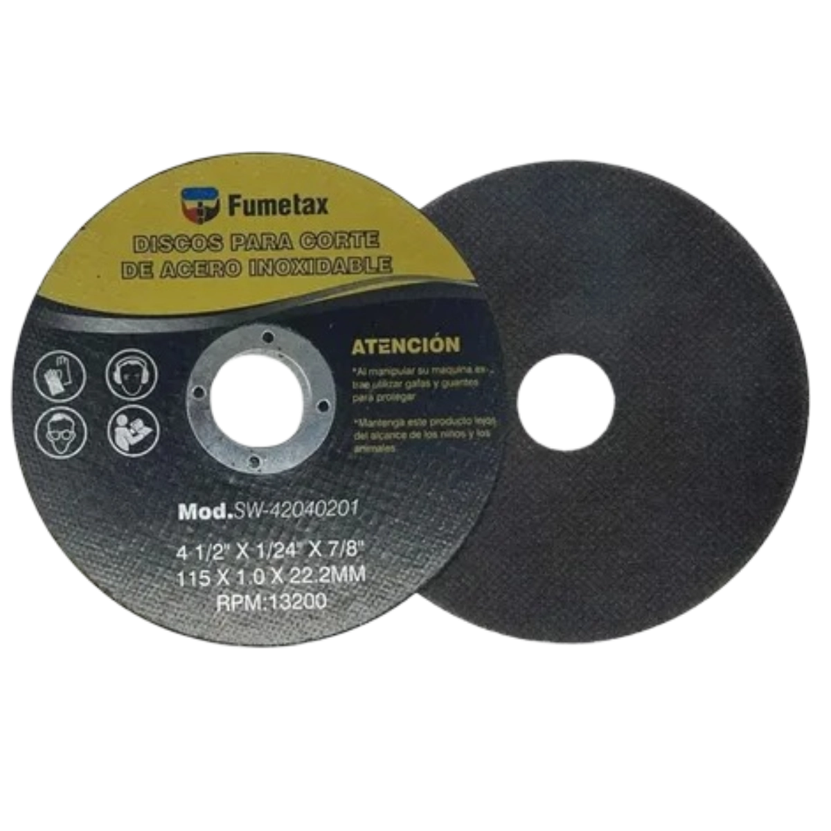 Disco Para Corte De Acero Inoxidable 41/2x1/24x7/8 Fumetax SW-42040201