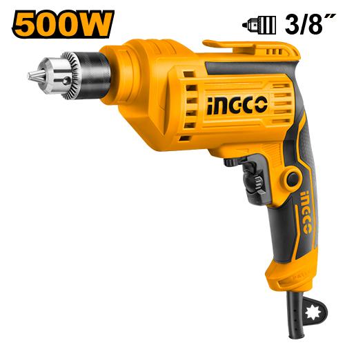 Taladro de  3/8 de 500w Velocidad variable boton de retroceso Ingco UED50028